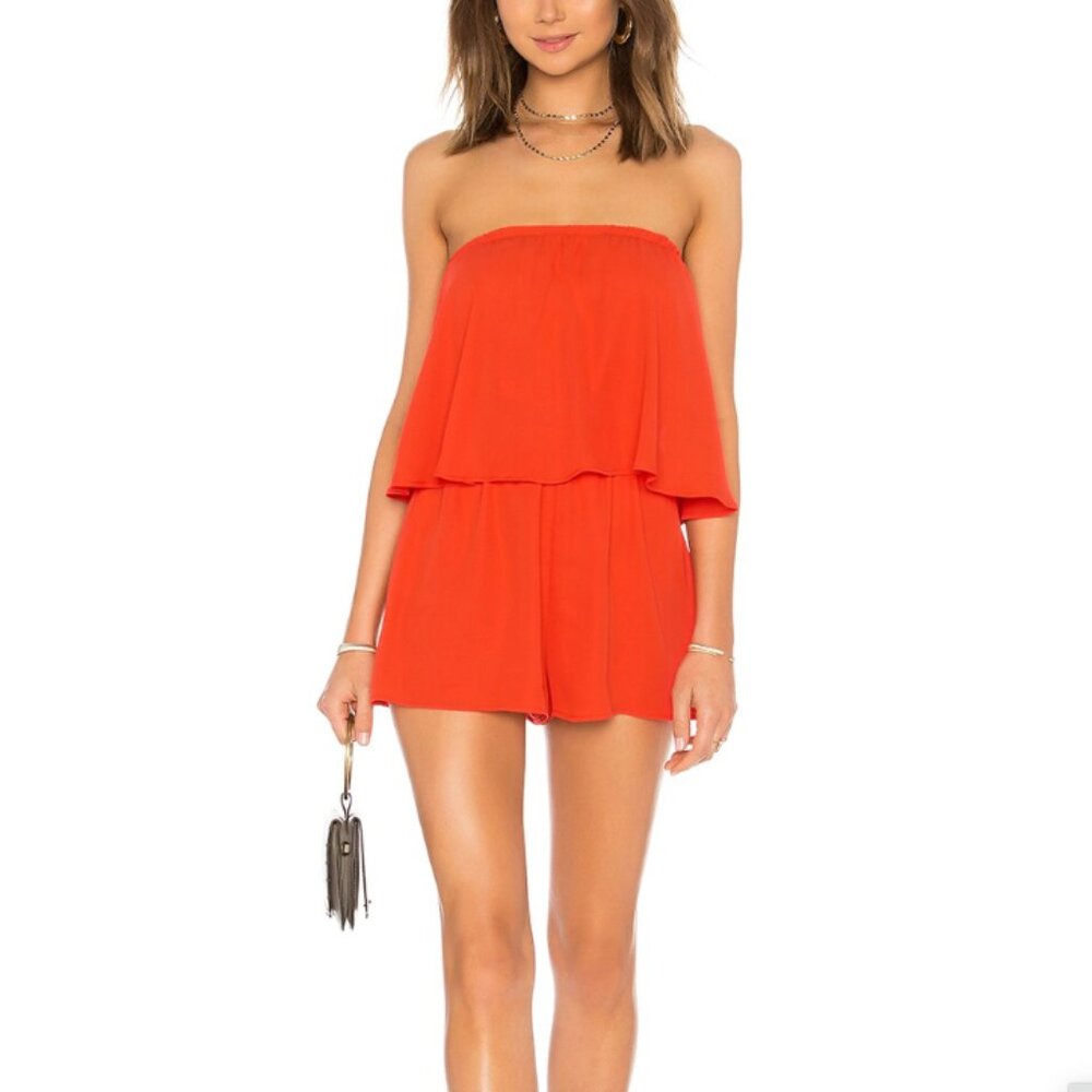 Show Me Your MuMu Thelma Romper in Red